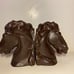Vintage Alberta's Molds Brown Ceramic Horse Head Bookends