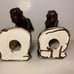 Vintage Alberta's Molds Brown Ceramic Horse Head Bookends