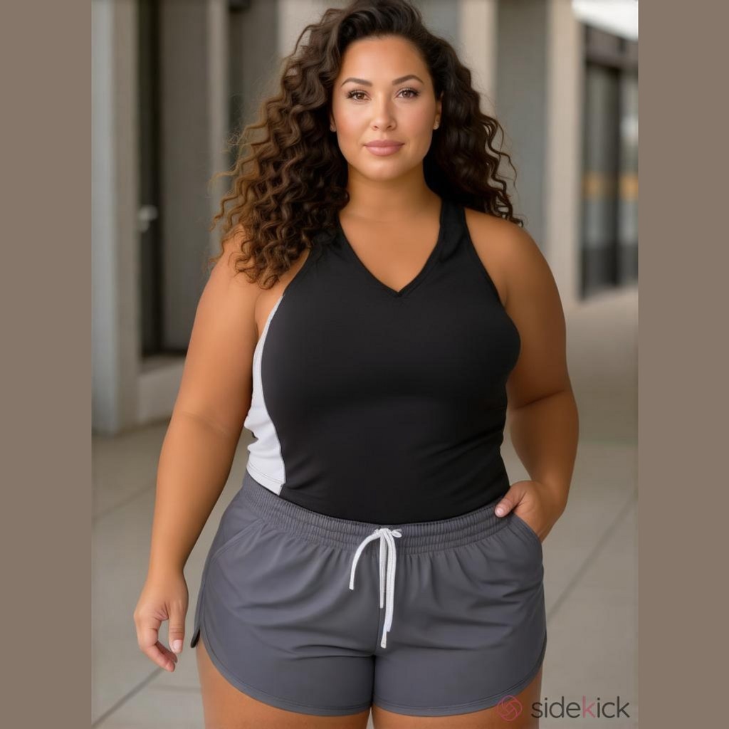 Alo Yoga Black And Gray Cool Fit Tank Size XL