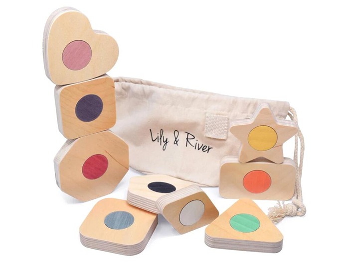 Montessori game | | small stack practice shape 9 color stack shape