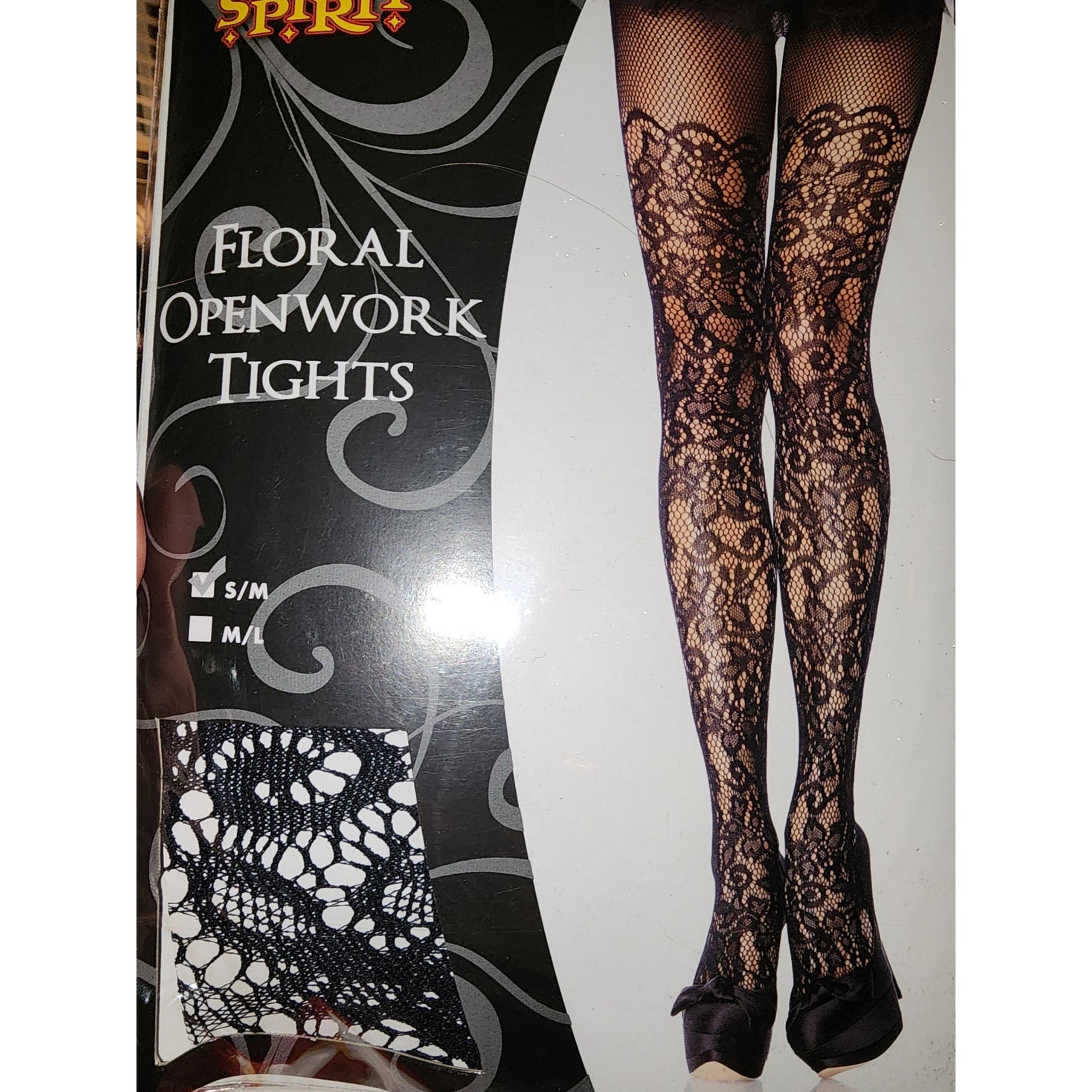 Floral Openwork Tights