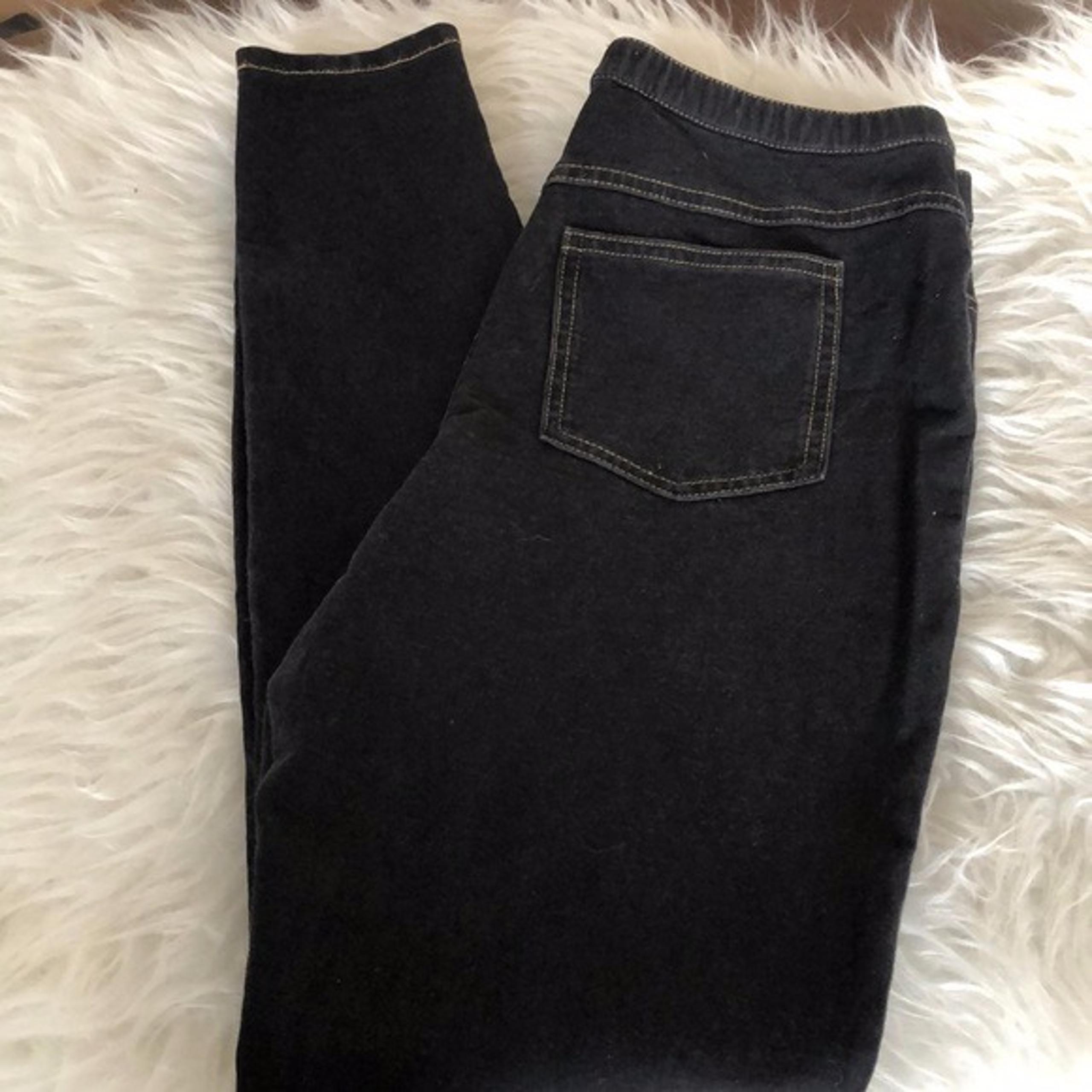 Hue black faux denim jeggings