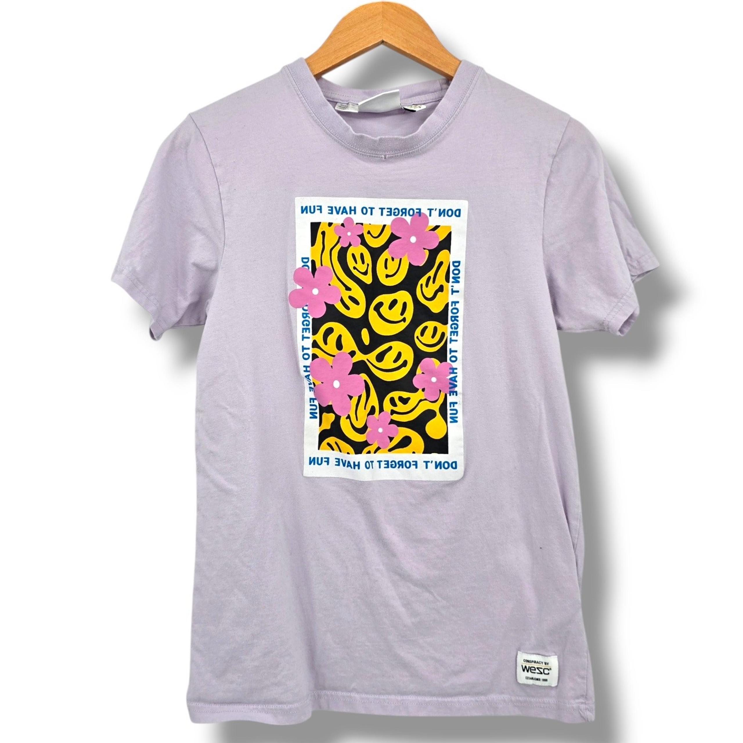 WESC PacSun Men's America Inc Max Hardcore Happiness T-Shirt Purple Size Small