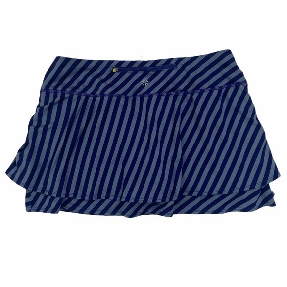 Athleta purple blue striped skort medium
