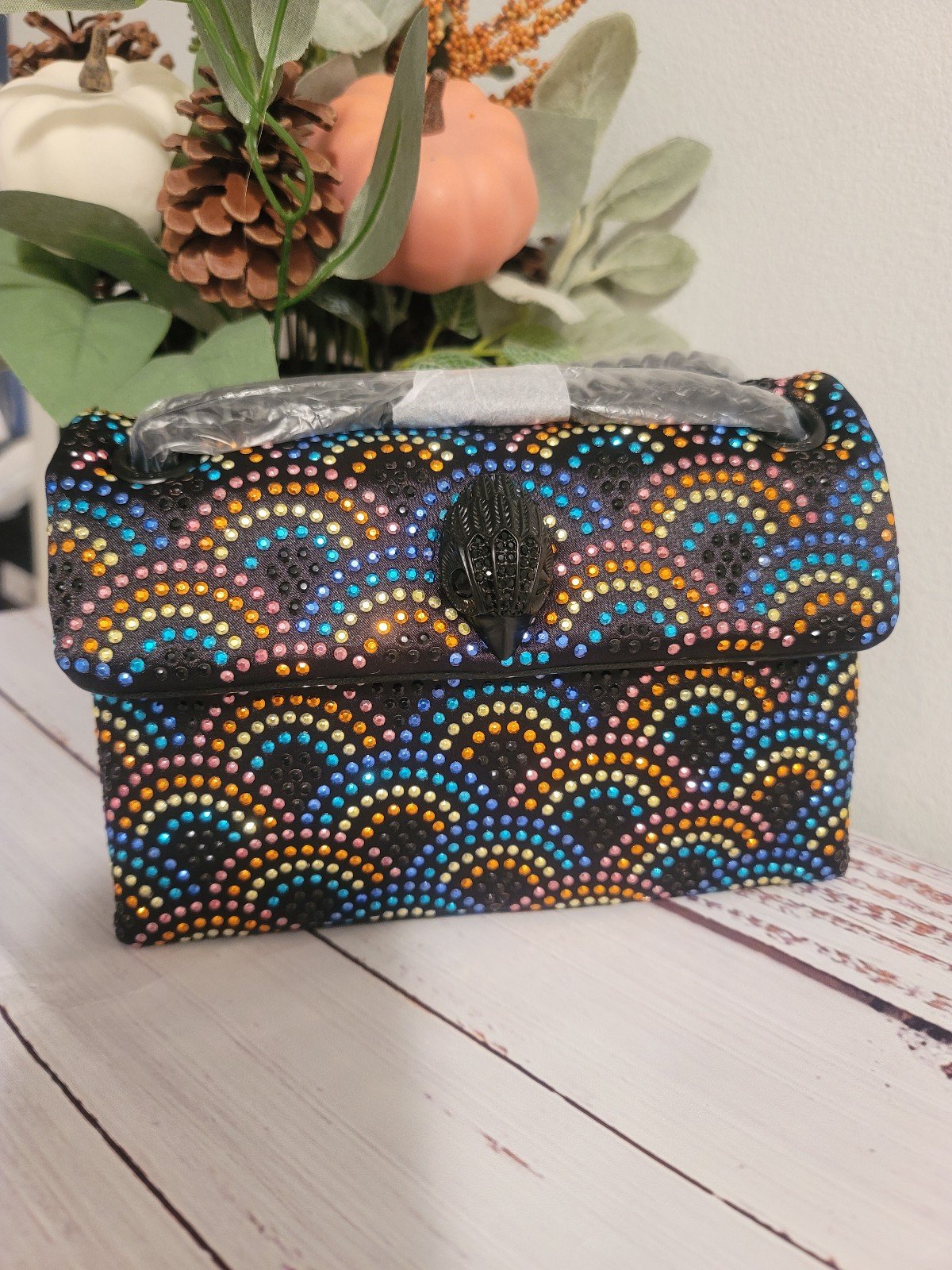 Mini Kensington Embellished Fabric Convertible Crossbody Bag  Kurt Geiger London