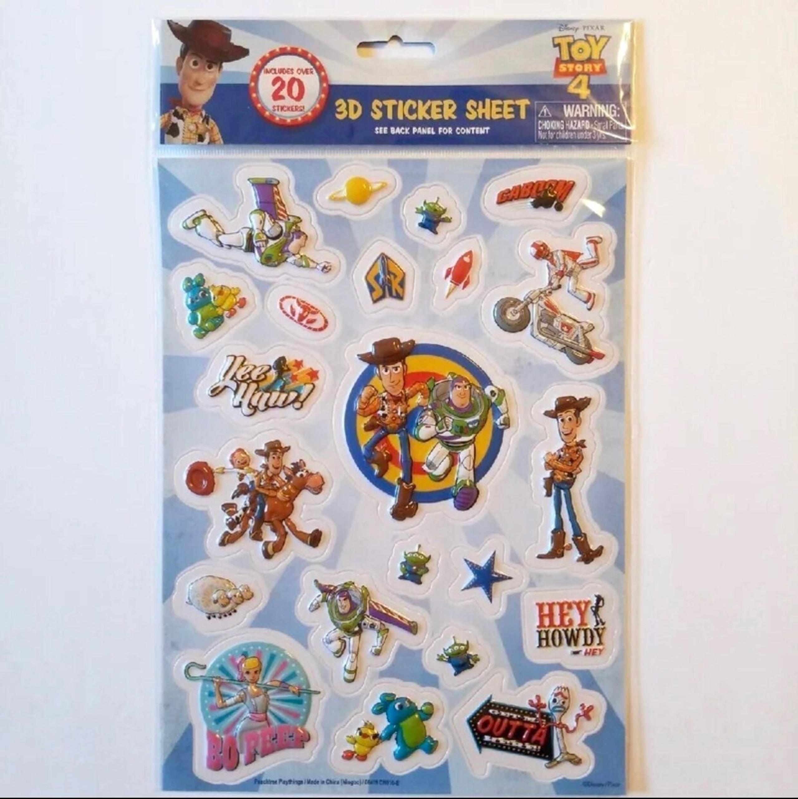 Disney Pixar Toy 4 / 20 - 3D Story Puffy Stickers