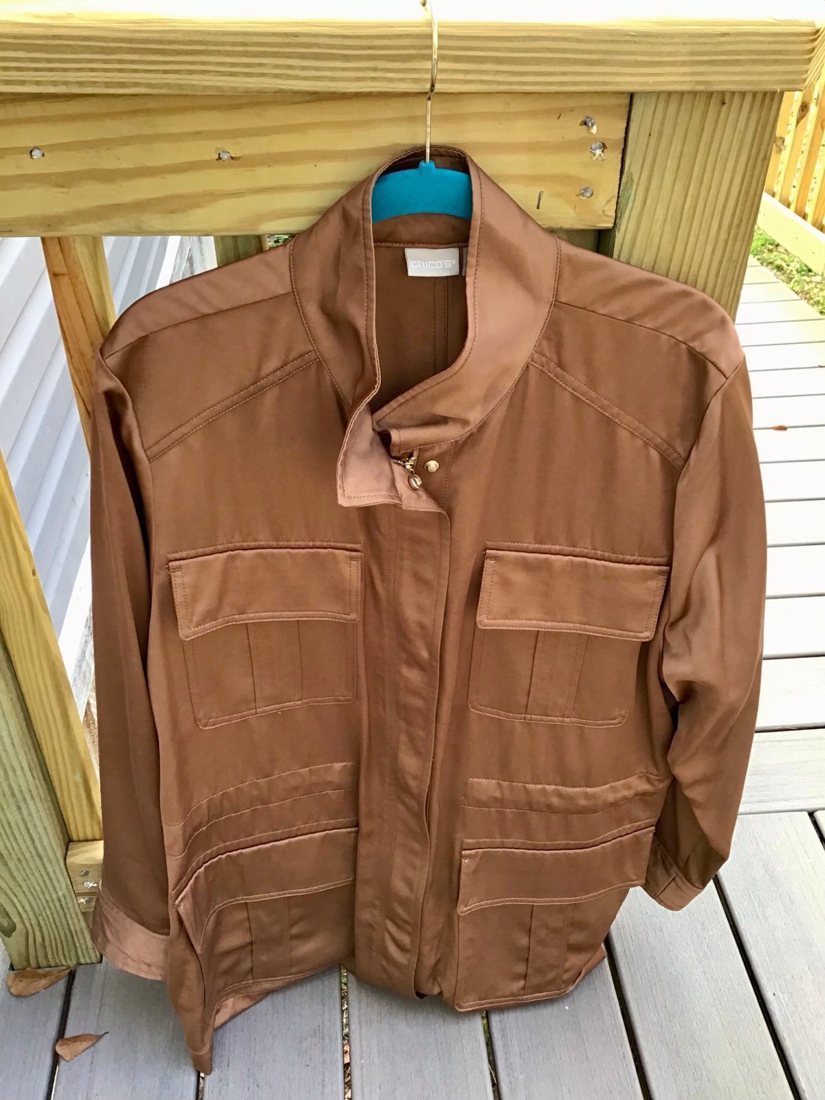 品良く着こなすため Chicos Size 3 Brown Jacket ジャケット・アウター