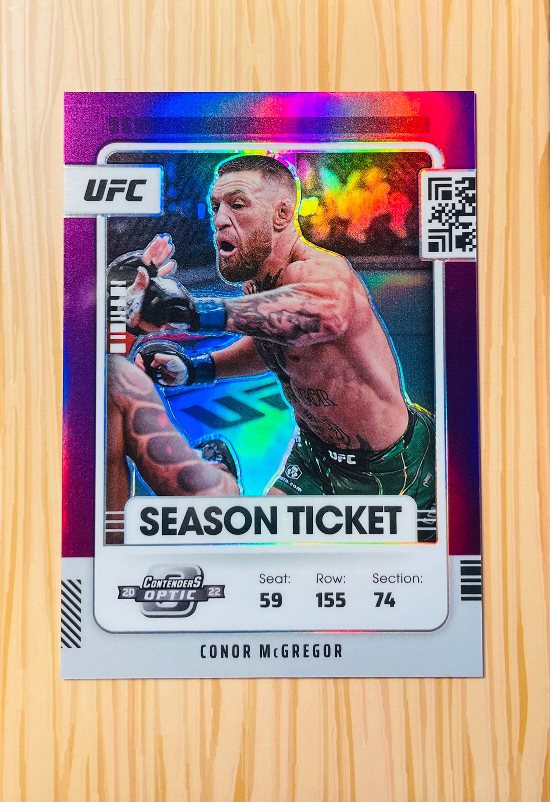 2022 Panini Chronicles UFC Conor Mcgregor Purple /49 Season Ticket Contenders