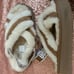 UGG Disco Cross Slide Sheepskin Platform Slippers Womens Sz 8 Chestnut 1121550