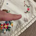 Vintage Embroidered Floral Dinner Napkins Set Of 7 Cross Stitch Cottagecore