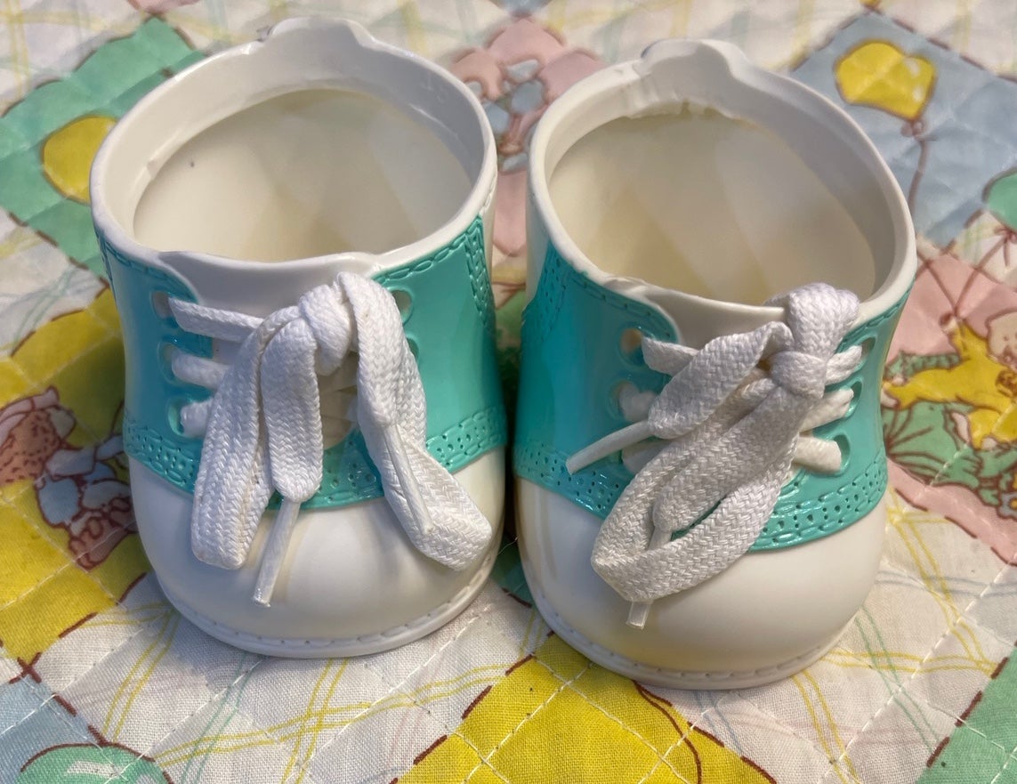 Cabbage Patch Designer Line Shoes Aqua Teal Seafoam Green & White