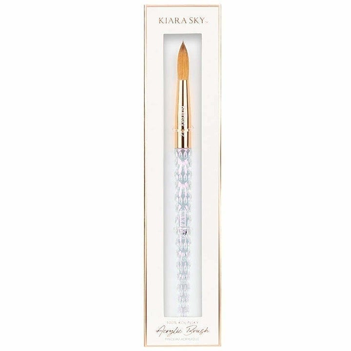 Kiara Sky- Crystal Handle Kolinsky Acrylic Nail Brush #12