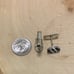 Vintage 925 Sterling Silver Inlay Black Onyx OvalCuff Links Signed
