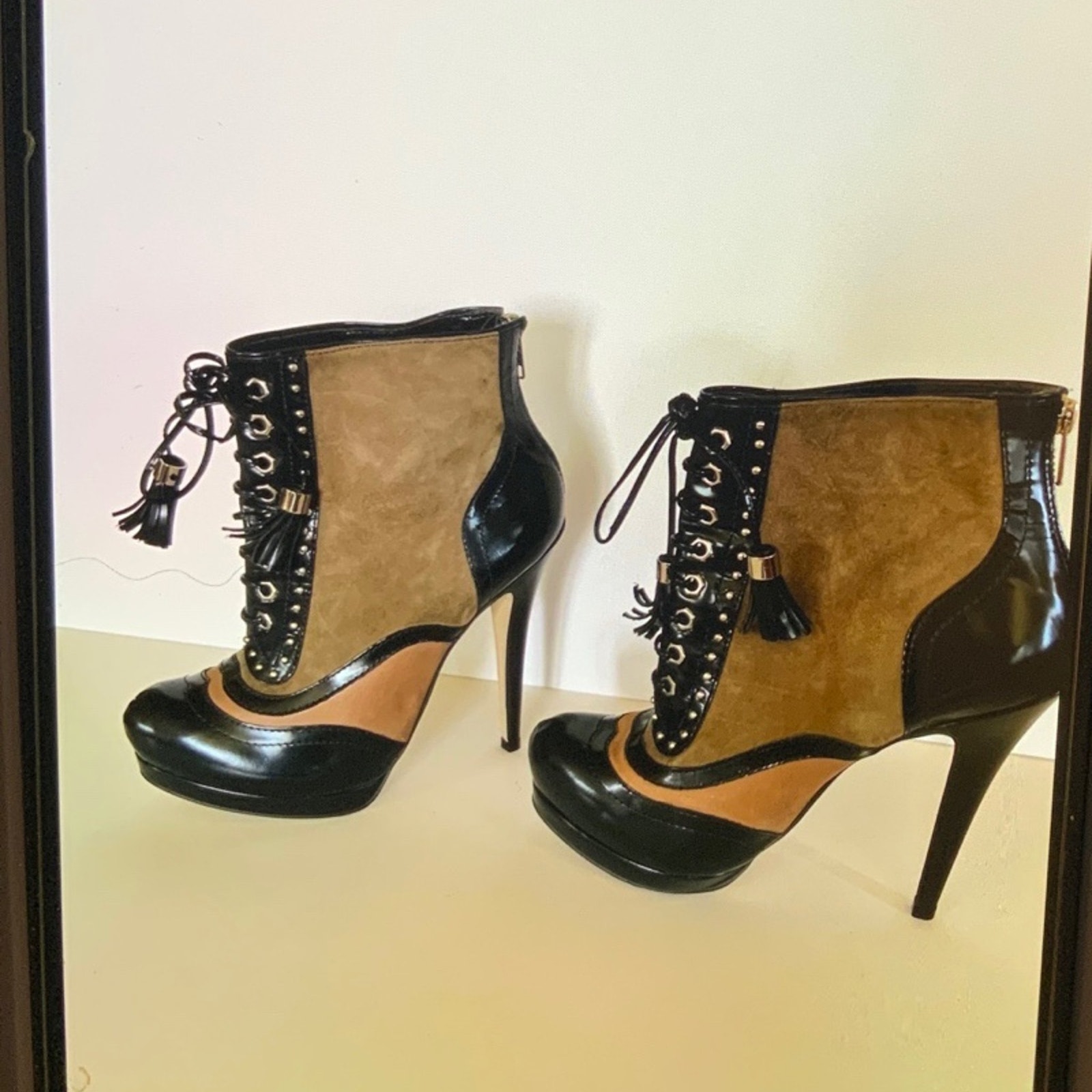 ￼ASOS women’s high heel platform Boots size 8