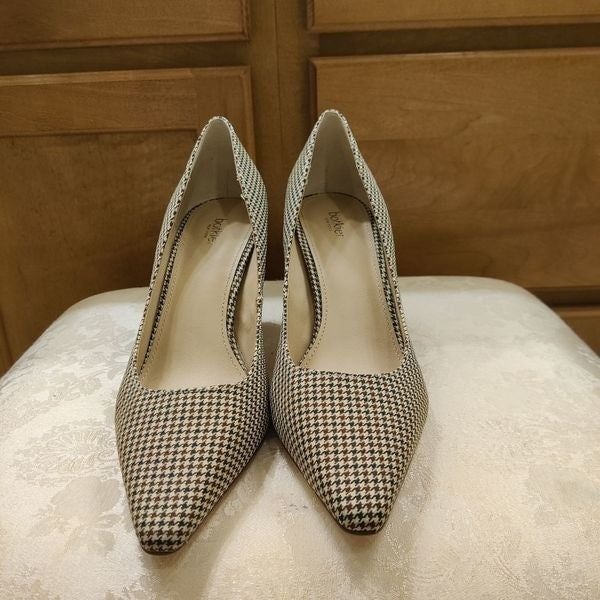 botkier houndstooth pattern pumps sz 8.5 euc