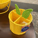 NWT Spring/Summer Lemon Resin Wicker Serving Baskets & Utensil Caddy 4 piece set