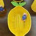 NWT Spring/Summer Lemon Resin Wicker Serving Baskets & Utensil Caddy 4 piece set