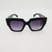 Frye Black Retro Oversized Square Cateye Shield Sunglasses 100% UV