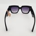 Frye Black Retro Oversized Square Cateye Shield Sunglasses 100% UV