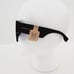 Frye Black Retro Oversized Square Cateye Shield Sunglasses 100% UV