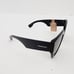 Frye Black Retro Oversized Square Cateye Shield Sunglasses 100% UV