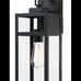 Pia Ricco 1- Light Matte Black Outdoor Wall Lantern Sconce Clear Glass Farmhouse