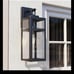 Pia Ricco 1- Light Matte Black Outdoor Wall Lantern Sconce Clear Glass Farmhouse