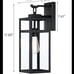 Pia Ricco 1- Light Matte Black Outdoor Wall Lantern Sconce Clear Glass Farmhouse