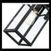 Pia Ricco 1- Light Matte Black Outdoor Wall Lantern Sconce Clear Glass Farmhouse