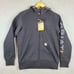 Ariat Women's Small Rebar All-Weather Logo Grey Full-Zip Hoodie 10032910