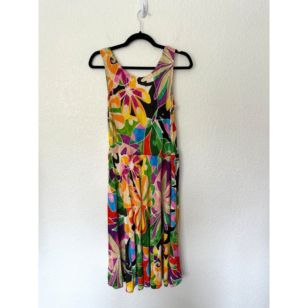 Jams World Shiraz Vintage Watercolor Floral Dress Size Medium
