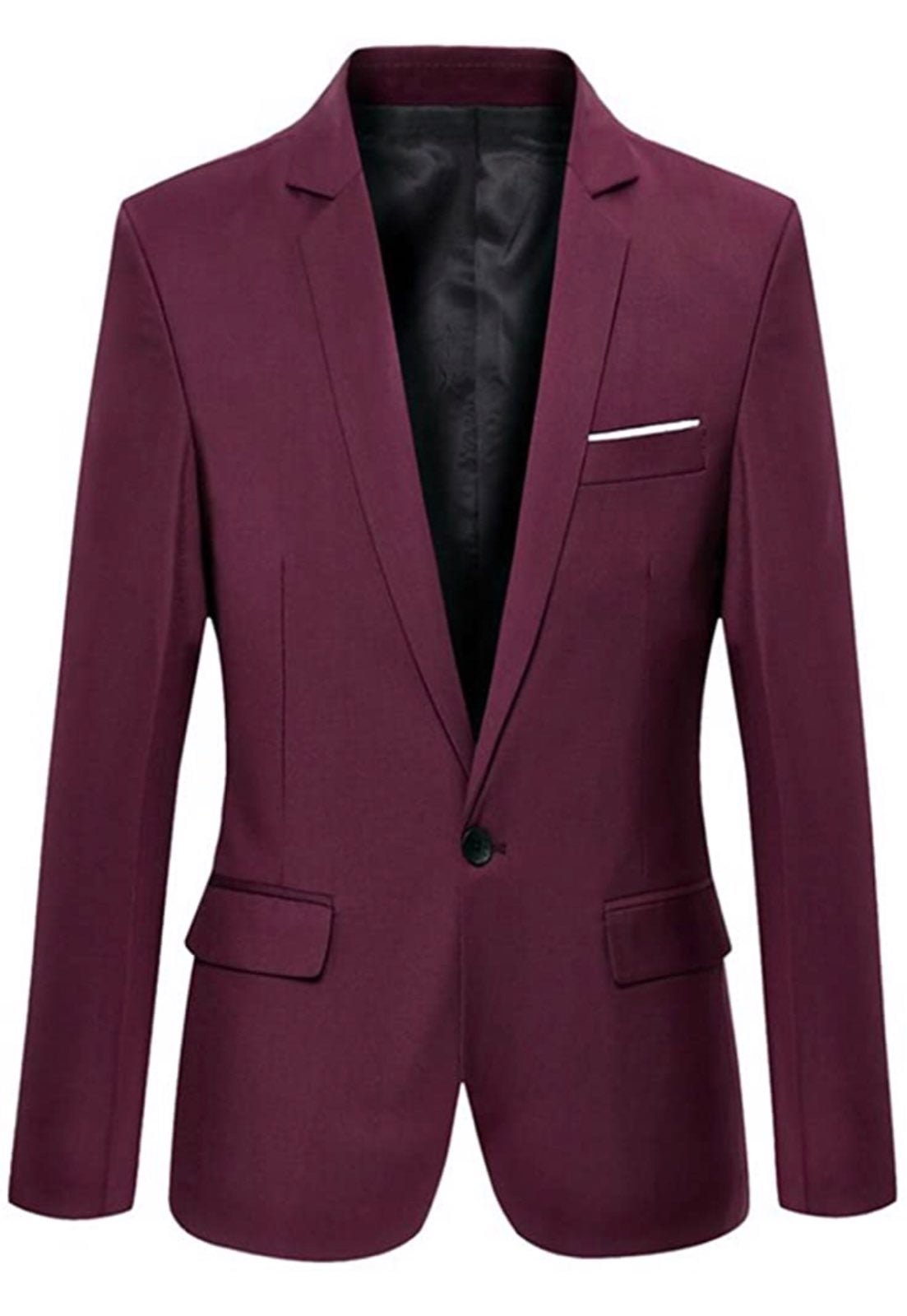 New - Beninos Men's Slim Fit Casual One Button Blazer Jacket Sport Coat