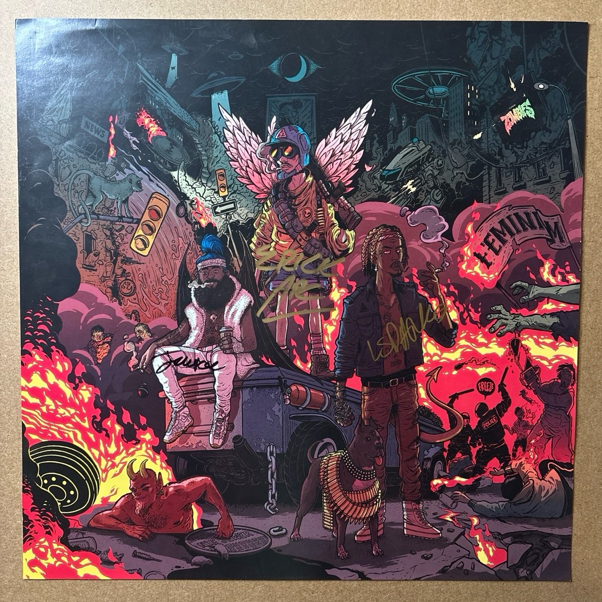 Flatbush Zombies Meechy Darko Eric the Architect Jewice AUTOGRAPHED Poster