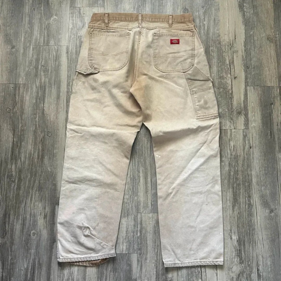 Vintage Dickies Carpenter Work Wear Pants Size 36X32 Carhartt Double Knee Faded