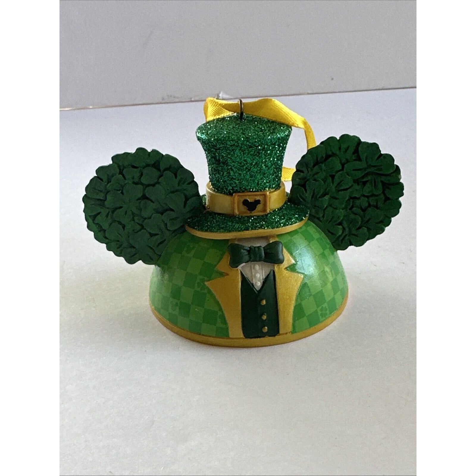 Disney Parks St. Patrick's Day Irish Green Clovers Hat Ornament Mickey Ears