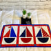 Sailboat quilted art table runner patrio