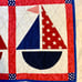Sailboat quilted art table runner patrio