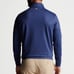 Peter Millar Golf Pullover Crown Sport Pina Skullada Print 1/4 Zip Medium Blue