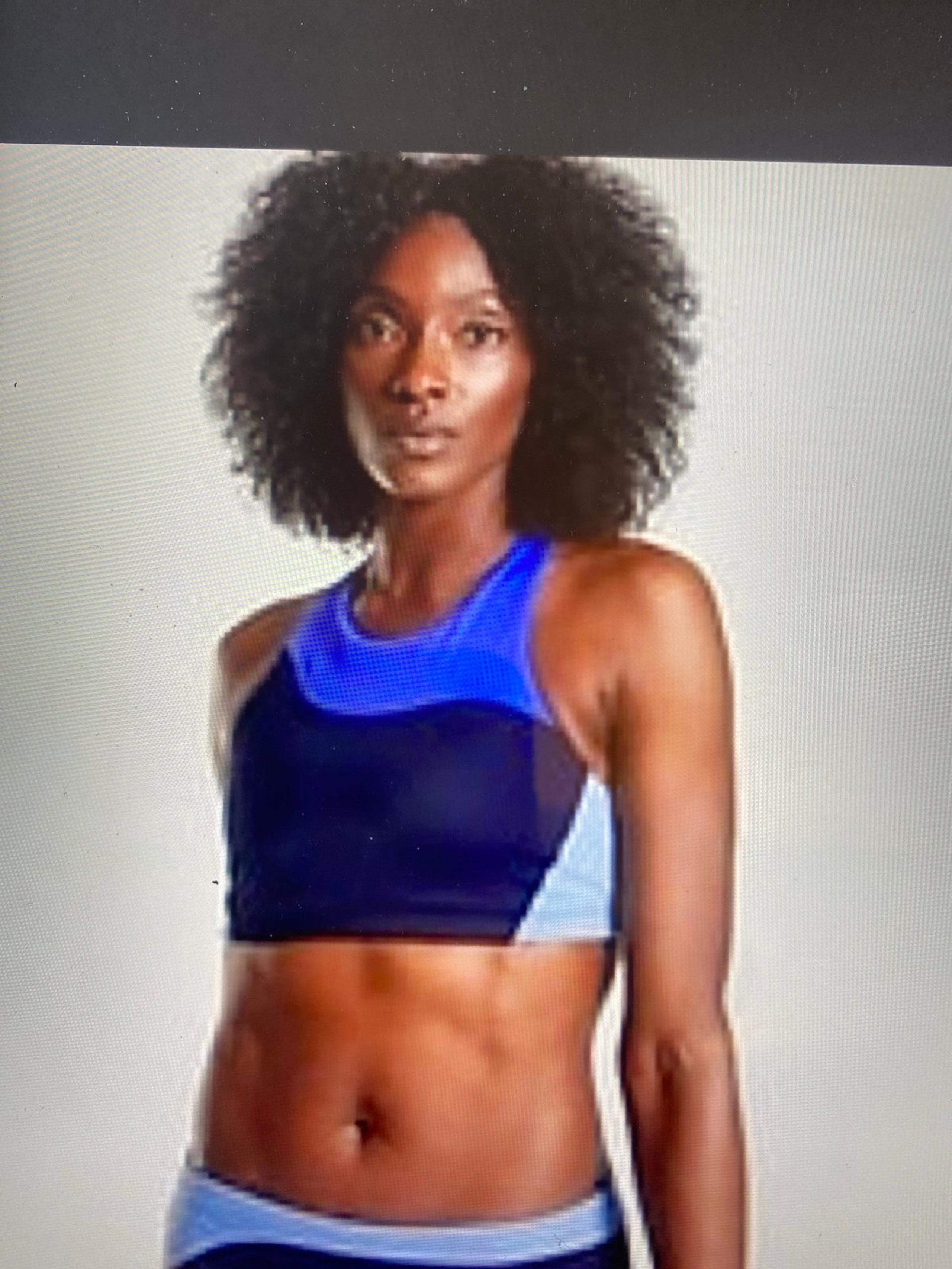 ATHLETA COLORBLOCK HIGH NECK BIKINI TOP SZ XS