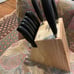 ONEIDA KNIFE SET In Wooden Block