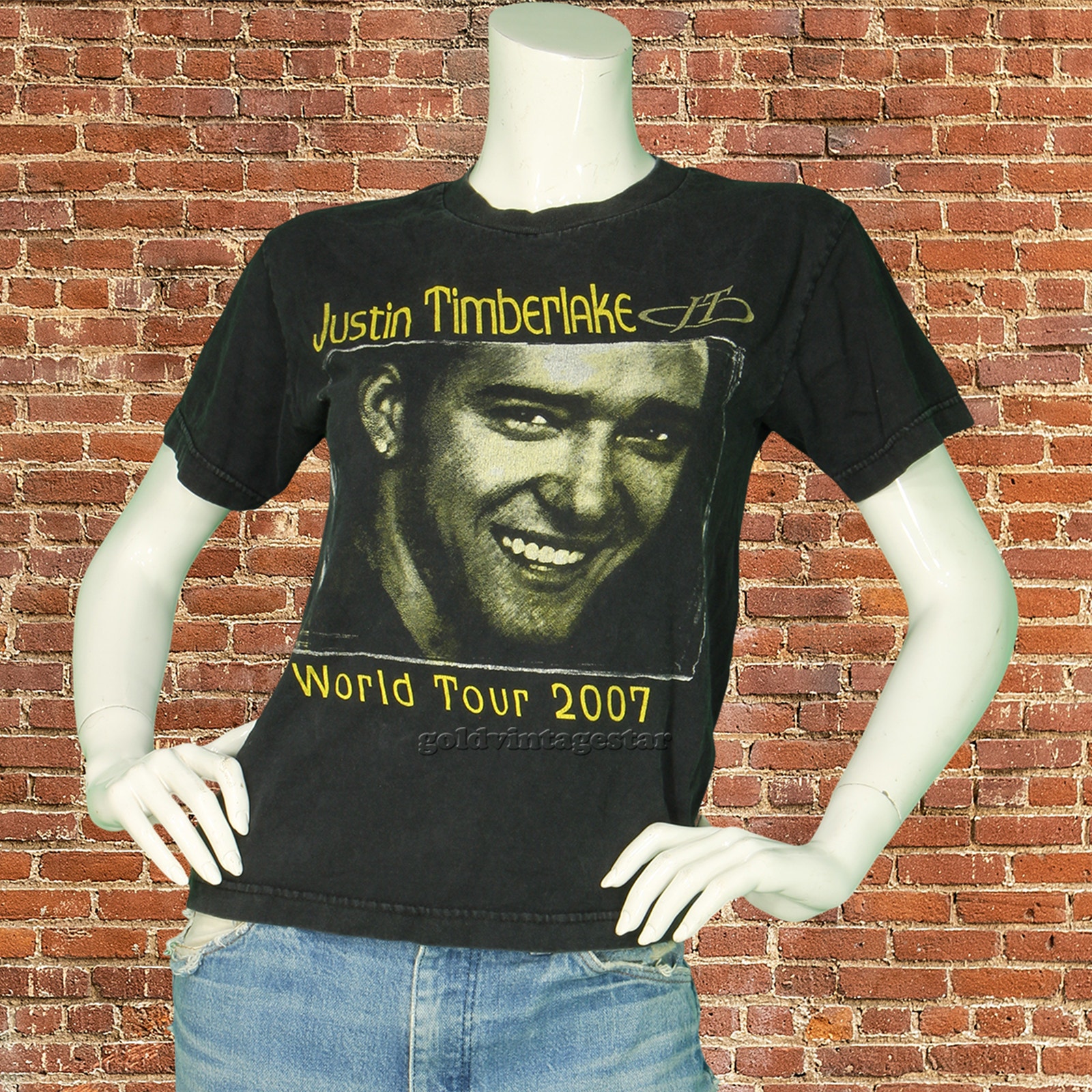 Y2K Vintage Justin Timberlake World Tour 2007 T Shirt S