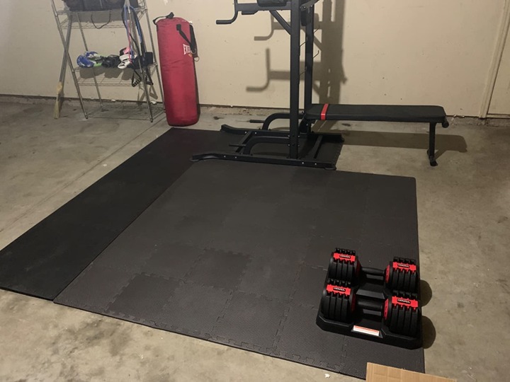 Gym Flooring Set - Interlocking EVA Soft Foam Floor Mat, 18 Pieces Puzzle Rubber