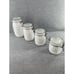 VINTAGE MILK GLASS WHEATON GLASS CANISTER MASON JARS W/ LID LOT OF 4