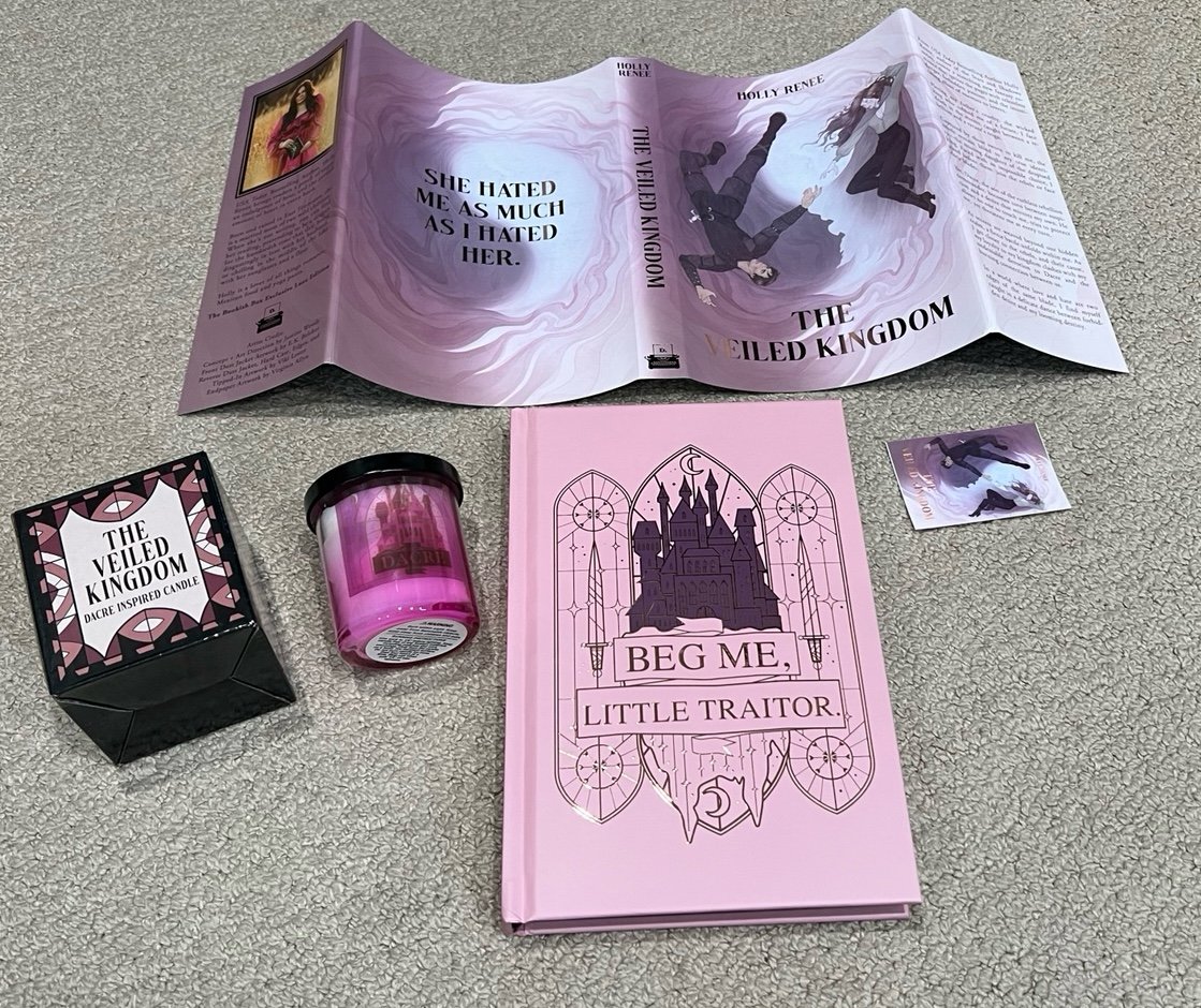 Bookish Box Pink -The Veiled Kingdom Holly Renee Signed & Dacre Candle 3 sticker