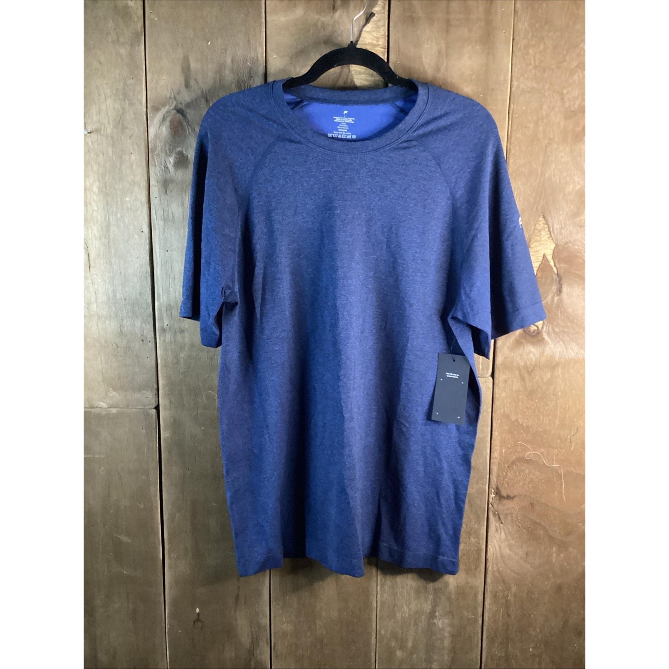 Fabletics, Mens The Training Day Tee, Classic Atheltic Shirt, Blue , Size Large
