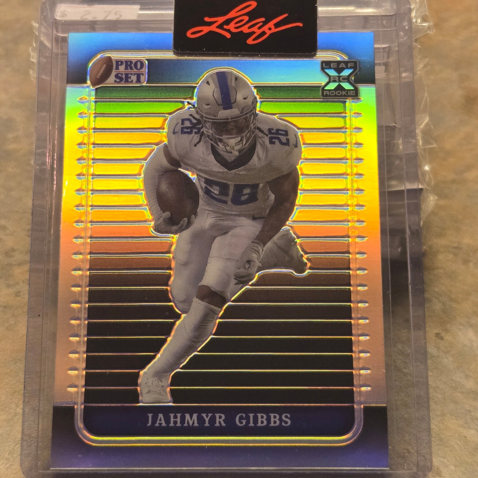 Jahmyr Gibbs #1/1 Leaf Detroit Lions Rookie Card