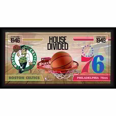 Boston Celtics vs. Philadelphia 76ers House Divided Collage