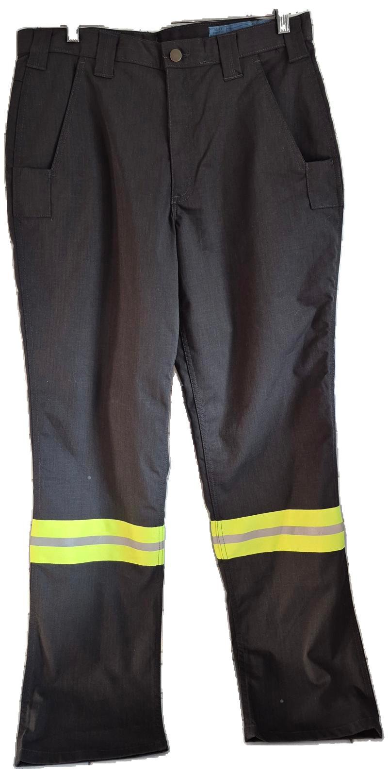 Nwot Cintas Mens Gray Straight Leg Pant Reflective Stripe Pockets