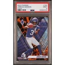 Jordan Addison 2023 Panini Phoenix RC Lava SP /175 PSA 9 #109 Vikings