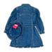 NWT Arizona Jean Company Long Sleeve Denim Shirt Dress & Hat in Blue 3T VINTAGE